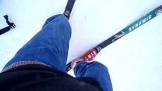 How to open ski bindings without using handspoles [upl. by Ahsim]