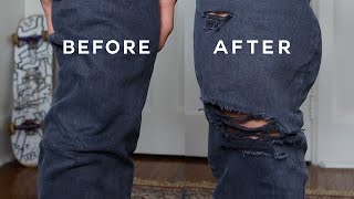 How to Make Ripped Jeans [upl. by Ardys]