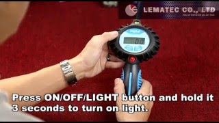 LEMATEC Pro Digital Tire Inflator with backlight  DTI01 [upl. by Yand231]