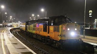 37175 amp 37612 depart Great Yarmouth with 1Q18 Test Train class37 trains [upl. by Arni626]