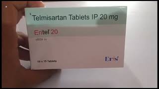 Eritel 20 Tablet  Telmisartan Tablets  Eritel 20mg Tablet Uses Side effects Benefits Dosage Review [upl. by Marcel]