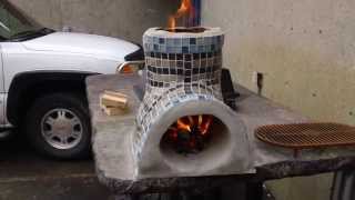 Small Rocket stove for cooking decorative Part 1 [upl. by Zoellick761]