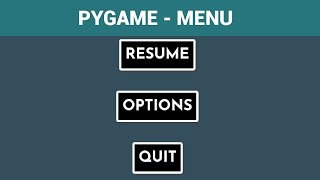 How to Create a Menu in Pygame [upl. by Assiruam601]