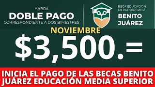 Inicia el Pago de las Becas Benito Juárez 6 de Noviembre 2023 Educación Media Superior [upl. by Myca]