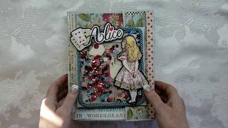 FOR SALE Stamperia Alice In Wonderland Photo Folio Journal for ASC Supplies [upl. by Keyser77]