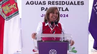 Inauguración de la rehabilitación de la planta de tratamiento de agua de Panotla [upl. by Ahsauqal]