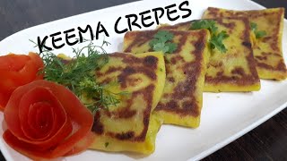 MINCED MUTTON CREPES  KEEMA PANCAKE  KEEMA STUFFED CREPES [upl. by Arst616]