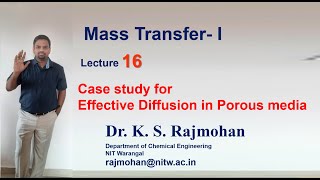 Lecture 16 Case study Combined Effective Diffusivity in Solid catalysts [upl. by Coffey809]