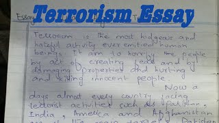 Essay On Terrorism War Against Terrorism English Essay Terrorism [upl. by Hnao]