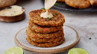 Red Lentil Patties My Favorite Fritters Recipe Vegan And Glutenfree [upl. by Ninnahc]