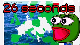 PB Speedrun Seterra Europe Countries in 26 Seconds [upl. by Kroll525]