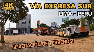 Obras de la futura Vía Expresa Sur  Liberación de terrenos en Surco  Lima Perú 4K [upl. by Noraed]