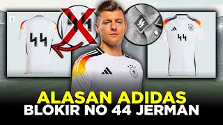 MIRIP SIMBOL UNIT KEJAHATAN PERANG NAZI ADIDAS BLOKIR NO 44 DI JERSEY TERBARU TIMNAS JERMAN [upl. by Olenka]