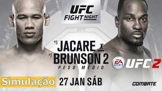 JACARÉ SOUZA X DEREK BRUNSON 2  27012018  UFC Fight Night  Simulação da Luta  UFC 2 [upl. by Ahseinad]