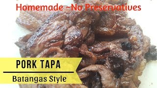 Pork Tapa Recipe  Homemade  Tapang Batangas [upl. by Carmena]