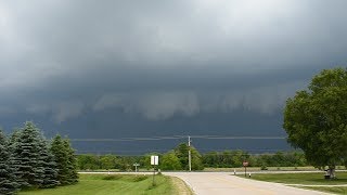 Very Intense Severe Thunderstorm  Damaging Squall Line in West Bend WI  62719 [upl. by Ecneitap]