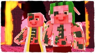 👉 MINECRAFT  ¡NOS CONVERTIMOS EN PIGMAN [upl. by Alberic431]