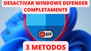 DESHABILITAR COMPLETAMENTE WINDOWS DEFENDER EN WINDOWS 11 [upl. by Lexie]