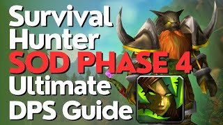 SoD Phase 4 Survival Hunter DPS Guide  Season of Discovery [upl. by Rowney14]