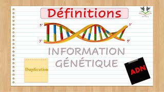 Définitions  Information génétique svt Bac  Notion et nature de linformation génétiqueSVTPlus1 [upl. by Ajak395]