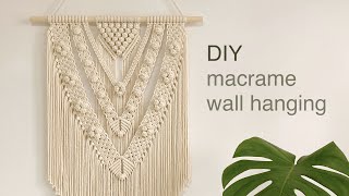 DIY  macrame layered wall hanging  마크라메 레이어드 월 행잉 [upl. by Eaver456]