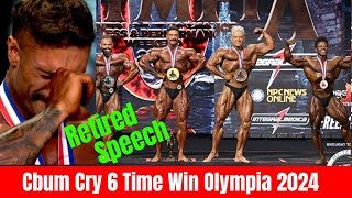 Cbum Cry after Win Olympia 2024 6th Time amp Emotional Speech  Ramon Dino Sad😔 Urs [upl. by Roselyn]