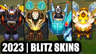 ALL BLITZCRANK SKINS SPOTLIGHT 2023  League of Legends [upl. by Thorny]