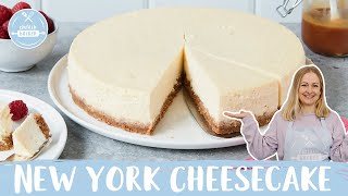 New York Cheesecake  Amerikanischer Käsekuchen 🇺🇸 😋 Einfach Backen [upl. by Ahsiat]