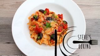 Fettuccine Puttanesca recipe [upl. by Ylrebma926]