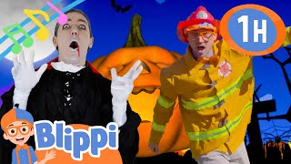 Halloween Song  Blippi Halloween  Moonbug Halloween for Kids [upl. by Haianeb]