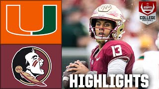 Miami Hurricanes vs Florida State Seminoles  Full Game Highlights [upl. by Ayom]