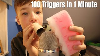 ASMR 100 Triggers In 1 Minute [upl. by Salas]