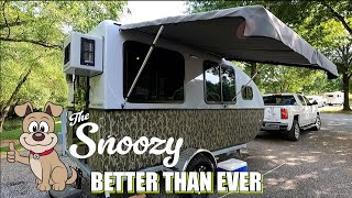 Snoozy Camper is BETTER THAN EVER  Full Tour  Fiberglass Travel Trailer [upl. by Hareenum]