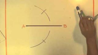 Bisect a Line Segment  Compass Method [upl. by Riess938]