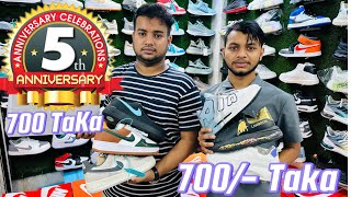 পাঁচ বছর পূর্তি উপলক্ষে 700 টাকায় বিদেশি জুতা  shoes amp sneakers in 2023  Buy winter shoes in bd [upl. by Hurst614]