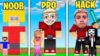 MICHOU DE NOOB vs MICHOU DE PRO vs MICHOU DE HACKER SUR MINECRAFT  Noob vs Pro Avec Inoxtag [upl. by Buddy]