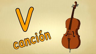 alfabeto en español para niños  La letra V  canción musica para estudiar español [upl. by Kirsteni]