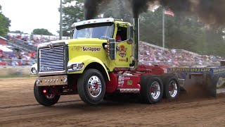 Ground Pounding Limited Pro Stock Semi Truck Pulling 2024 [upl. by Wrdna]