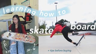 learning how to SKATEBOARD  tips first dropin unboxing amp setup [upl. by Ainorev]