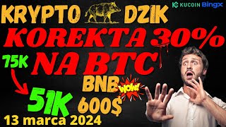 Dzika Analiza 13032024 KOREKTA NADCHODZI BTCETHBNBKASPALISKCOMPGLMRSEISP500NASDAQ [upl. by Swart325]