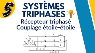 Système triphasé  Récepteur triphaséCouplage étoileétoile [upl. by Jit]