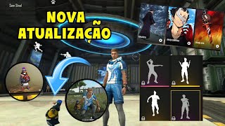 SAIU A NOVA ATUALIZAÇÃO DO SERVIDOR AVANÇADO FREE FIRE NOVO PET NOVOS PERSONAGENS NOVOS EMOTES [upl. by Ahsitra749]