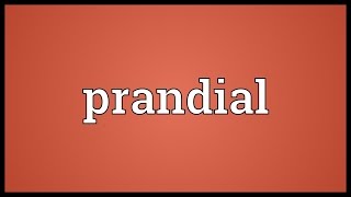 Prandial Meaning [upl. by Yehudi]