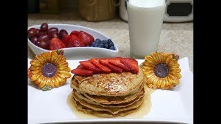 Pancakes de Avena y Plátano sin Harina Desayuno Saludable [upl. by Isnyl]