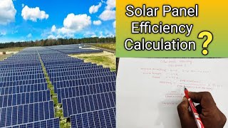 Solar Panel Efficiency Calculationomegaelectrical [upl. by Hera]