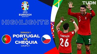 HIGHLIGHTS  Portugal vs Chequia  UEFA EURO 2024  J1  TUDN [upl. by Ahsienar416]