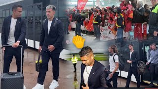 Man United players jet ✈️ to face Bayern in Champions league🔥 Casemiro Reguilon HannibalOnana [upl. by Castorina]