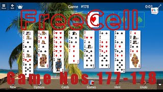 Microsoft Solitaire FreeCell Game Nos 177178 Challenge Yourself with Skillful Moves [upl. by Malca682]