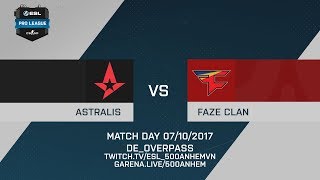 Astralis vs FaZe Clan  deoverpass  ESL Pro League Season 6 EU  07102017 [upl. by Arrad]