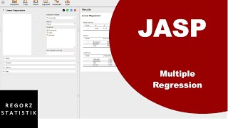 JASP Tutorial deutsch Multiple Regression mit Prüfung Regressionsvoraussetzungen [upl. by Eelamme]